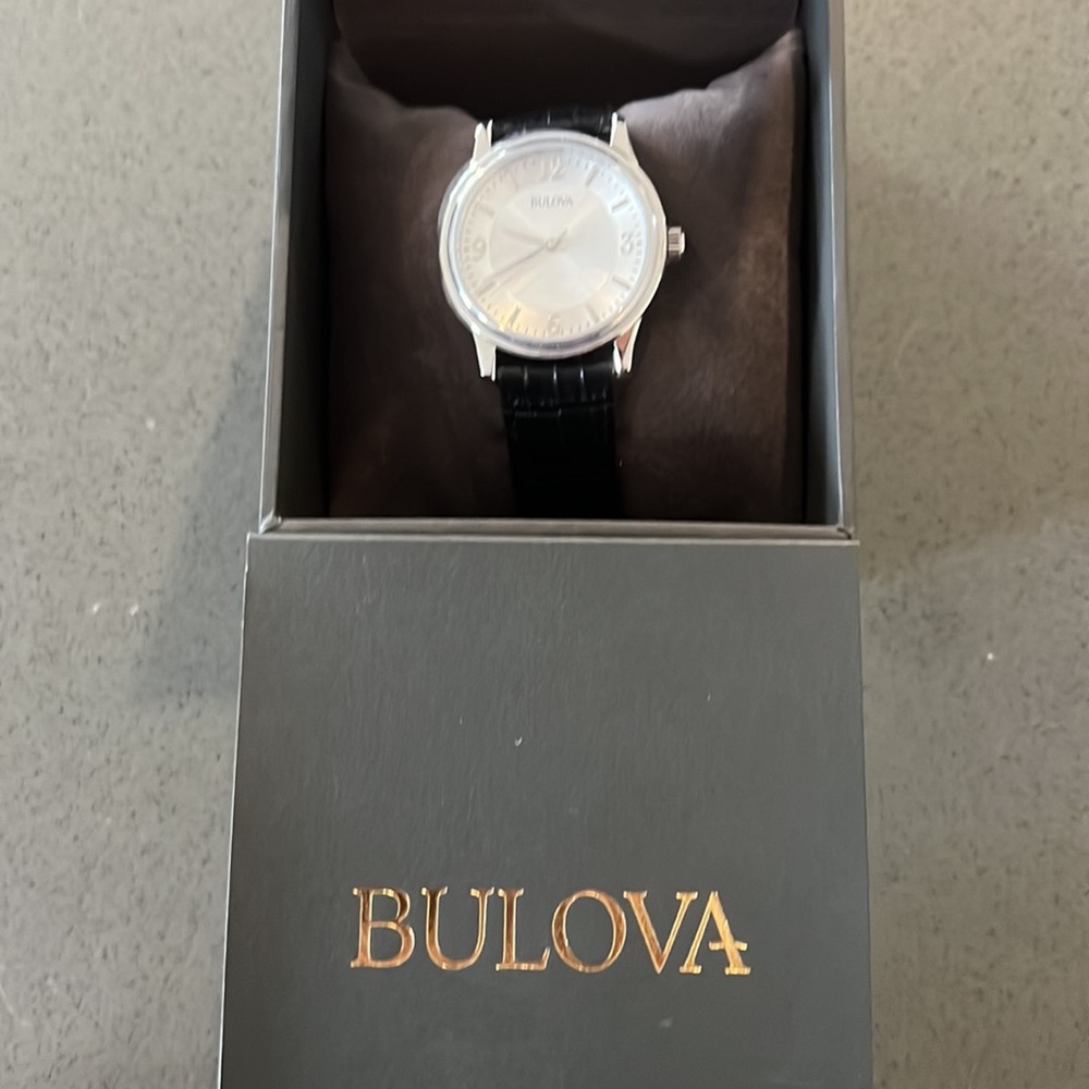 Bulova collection watch - black leather band
